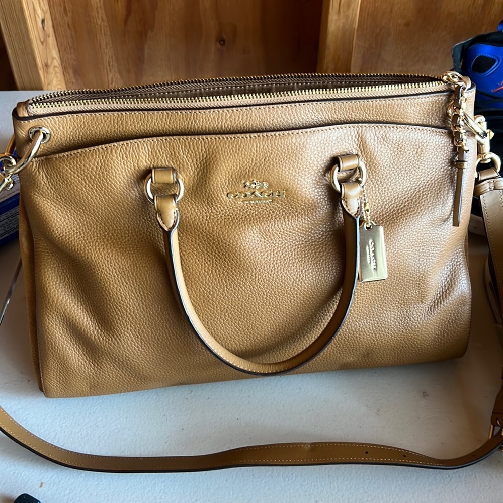 Coach Mia Satchel in Saddle 13 inch X 9inch